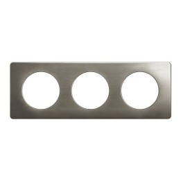 Legrand Céliane - Plaque de finition Acier Satiné - 3 postes - Réf : CP1803