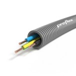 PREFLEX - Gaine électrique ICTA préfilée 3G1.5 mm² - N/B/VJ - Ø16 mm - Couronne de 100m - Réf : PFG16E31502