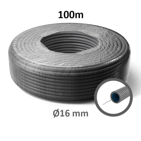 PREFLEX - Gaine électrique ICTA D16 double peau - Ø16mm - Couronne de 100m - Réf : PFGB16TF