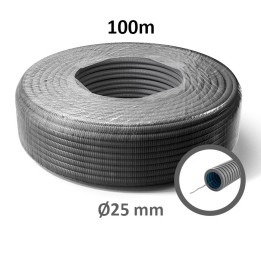 PREFLEX - Gaine électrique ICTA D25 double peau - Ø25 mm - Couronne de 100m - Réf : PFGB25TF
