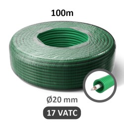 PREFLEX - Gaine électrique ICTA préfilée câble TV 17VATC D20 - Couronne de 100m - Réf : PFV20ETV17A