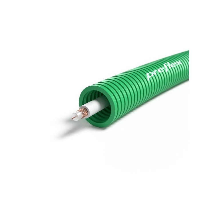 PREFLEX - Gaine électrique ICTA préfilée câble TV 17VATC D20 - Couronne de 100m - Réf : PFV20ETV17A