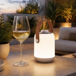 Brilliant - Gemma - Lampe de table extérieur-intérieur LED - 1,9W - 3000K - blanc - Réf : G4095605