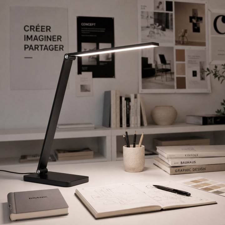 Brilliant - Florence - Lampe à poser LED - 5W - 2700-6500K - noir - Réf : G6009006