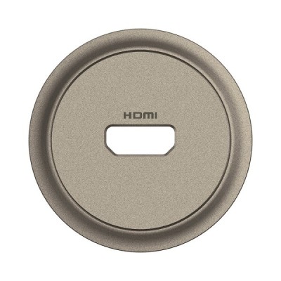Legrand Céliane - Enjoliveur pour prise audio vidéo HDMI 2.0 Type-A préconnectorisée - Titanium - Réf : CT0314