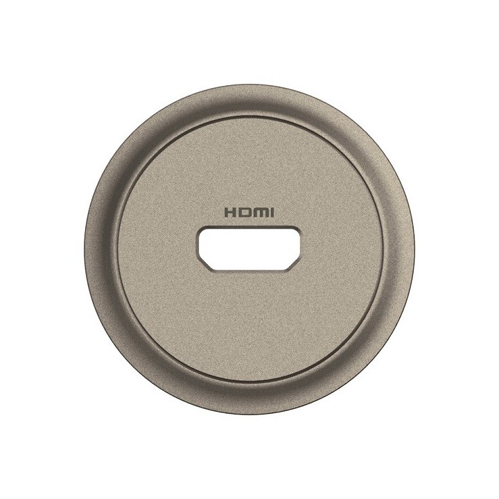 Legrand Céliane - Enjoliveur pour prise audio vidéo HDMI 2.0 Type-A préconnectorisée - Titanium - Réf : CT0314