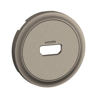 Legrand Céliane - Enjoliveur pour prise audio vidéo HDMI 2.0 Type-A préconnectorisée - Titanium - Réf : CT0314