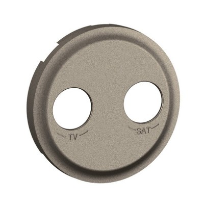 Legrand Céliane - Enjoliveur pour prise TV-SAT étoile blindée - Titanium - Réf : CT0392