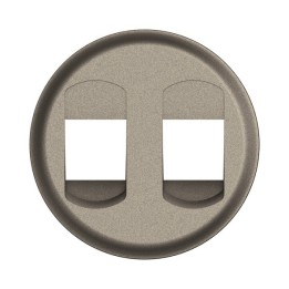 Legrand Céliane - Enjoliveur pour prise Haut-Parleur double à poussette - Titanium - Réf : CT2311