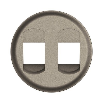 Legrand Céliane - Enjoliveur pour prise Haut-Parleur double à poussette - Titanium - Réf : CT2311