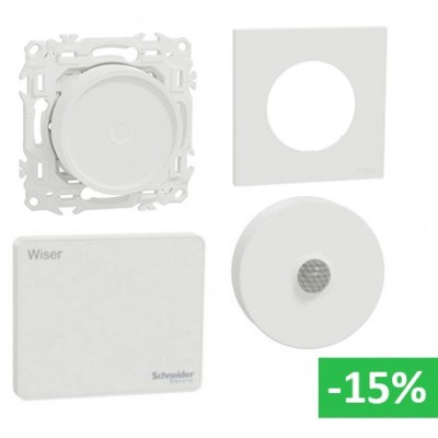 Schneider - Wiser - Kit éclairage connecté : automatisation des luminaires et scénarios - Réf : CCT801312