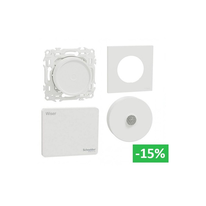 Schneider - Wiser - Kit éclairage connecté : automatisation des luminaires et scénarios - Réf : CCT801312