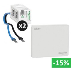 Schneider - Wiser - Kit énergie + solaire : suivi consommation et production - Réf : CCT6080PS