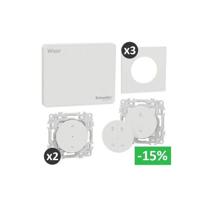 Schneider - Wiser - Kit centralisation volets roulants : commandes groupées programmables - Réf : S670131