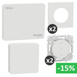 Schneider - Wiser - Kit volets roulants connecté avec capteurs température et humidité intégrés - Réf : S670131CE