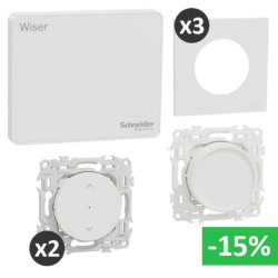 Schneider - Wiser - Kit simulation de présence pour plus de sérénité : automatise volets et éclairage - Réf : CCT520801SP