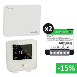 Schneider - Wiser - Thermostat connecté pour radiateurs FIP électriques - Génération 2 - Réf : CCTFR6905FIPG2