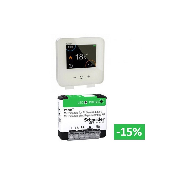Schneider - Wiser - Pack chauffage pièce supplémentaire : radiateurs électriques - Réf : CCTFR6400-P