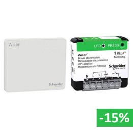 Schneider - Wiser - Kit chauffe-eau connecté : démarrage + mesure consommation - Réf : CCT501730