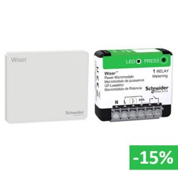 Schneider - Wiser - Kit chauffe-eau connecté : démarrage + mesure consommation - Réf : CCT501730