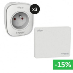 Schneider - Wiser - Kit gestion modes veille : contrôle scène pièce de vie - Réf : CCTFR6518