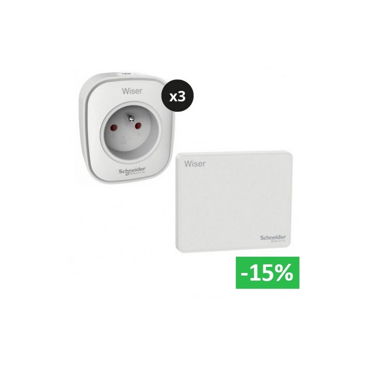 Schneider - Wiser - Kit gestion modes veille : contrôle scène pièce de vie - Réf : CCTFR6518