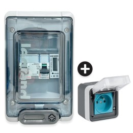Legrand - Kit recharge pour véhicule électrique + Compteur énergie 45A + Prise Witty saillie -Réf: XEV080-02-Précablé