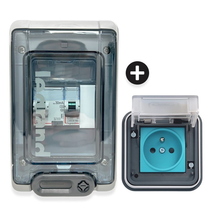 Legrand - Kit recharge pour véhicule électrique + Prise Witty encastrée - Réf : XEV081-01-Précablé