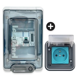 Legrand - Kit recharge pour véhicule électrique + Compteur énergie 45A + Prise Witty encastrée - Réf : XEV081-02-Précablé