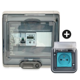 Legrand - Kit recharge pour véhicule électrique + Compteur énergie WIFI + Prise Witty encastrée - Réf : XEV081-04-Précablé