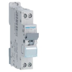 Hager -  Disjoncteur 10A - 1P+N - 4.5-6kA - Courbe C - 1module - Réf : MJT710