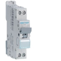 Hager -  Disjoncteur 20A - 1P+N - 4.5-6kA - Courbe C - 1module - Réf : MJT720
