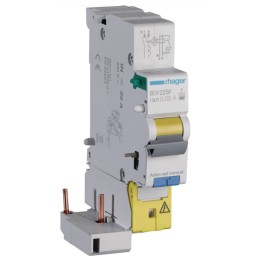 Hager - Bloc différentiel 25A - 1P+N - 30mA - A bornes décalées - Réf : BDF225F