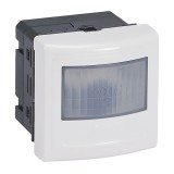 Legrand Mosaic - Détecteur mural avec dérogation 2 fils sans neutre infrarouge 100W LED - 2 modules blanc - Réf : 078459A