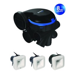 Aldes - VMC simple flux individuelle hygroréglable - EasyHOME HYGRO Premium MW' avec Bouches BDH ELEC - Réf : 11033434