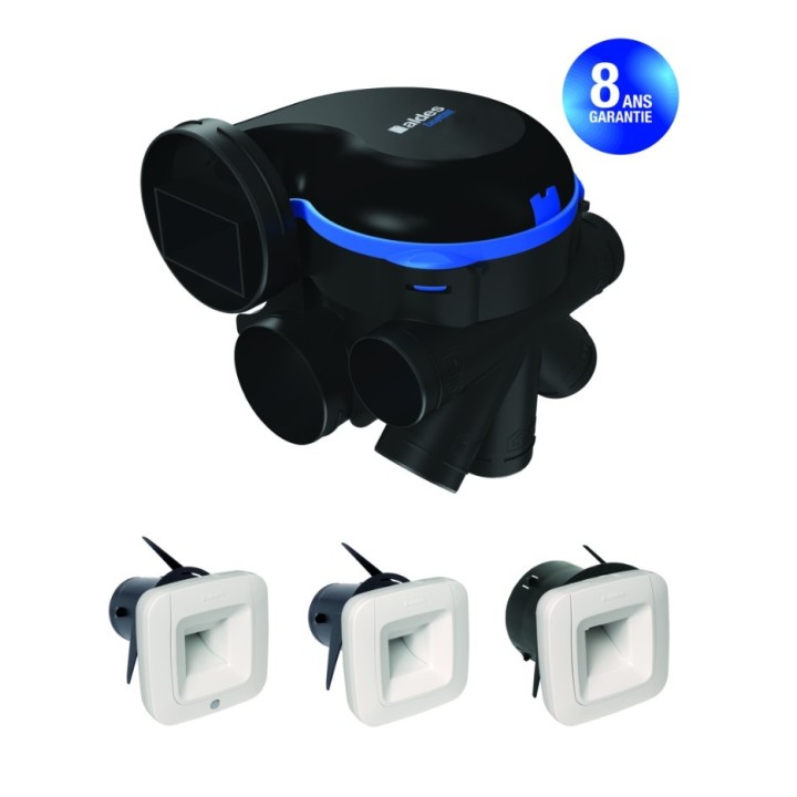 Aldes - VMC simple flux individuelle hygroréglable - EasyHOME HYGRO Premium MW' avec Bouches BDH ELEC - Réf : 11033434