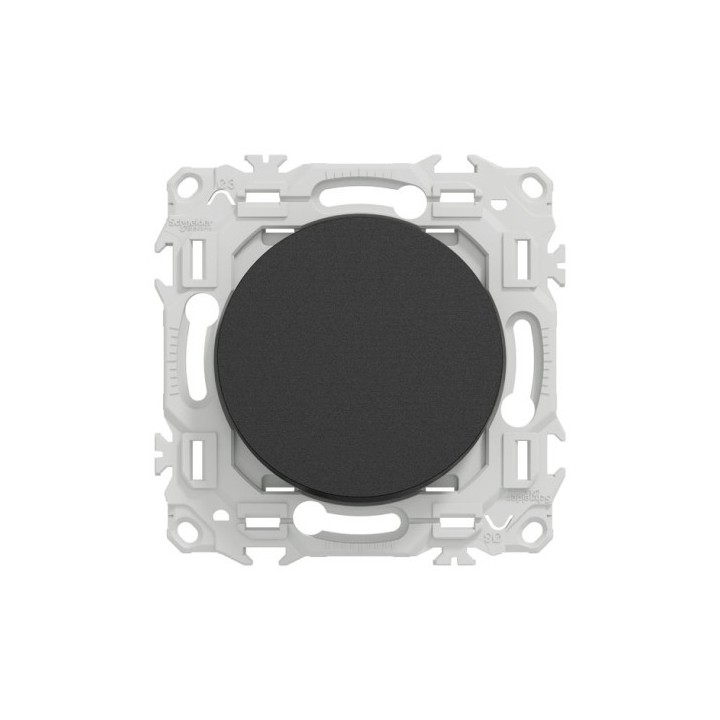 Schneider Odace - Lot de 10 Va-et-vient ou poussoir dont 1 OFFERT - Noir onyx - Complet - Réf : S940204(10)
