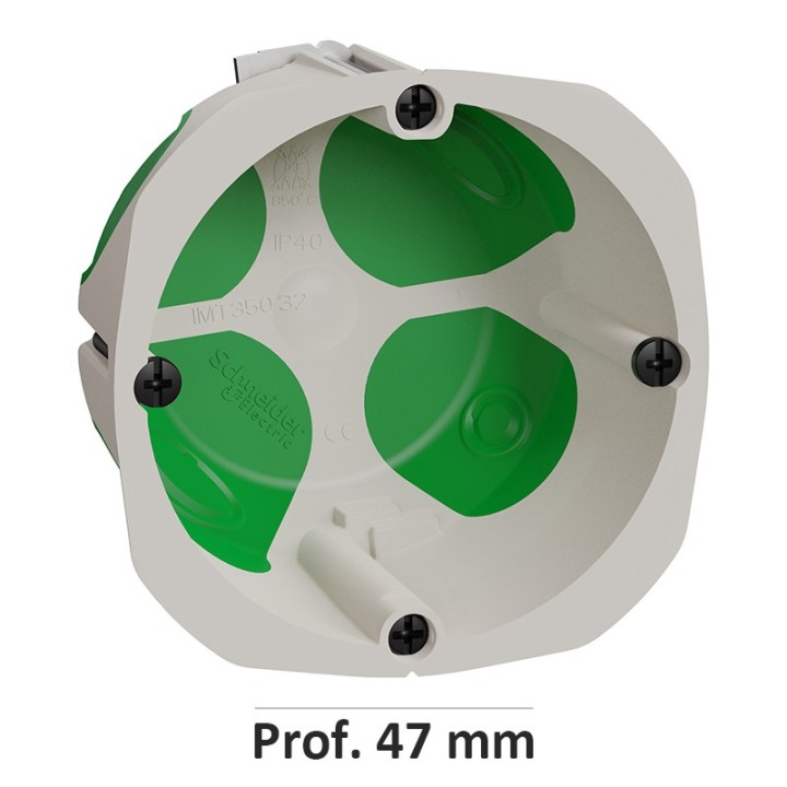 Schneider Multifix air - Boite d'encastrement étanche à l'air - 1 poste - Prof. 47mm - Réf : IMT35032