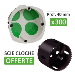 Schneider Multifix air - 300 boîtes d'encastrements - 1 poste- Diam.67 mm - Prof. 40 mm+ scie cloche - Réf : IMT35228