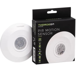 Thorgeon - Détecteur de mouvement PIR 6m max 2000W - IP20 - blanc - Réf : 02006