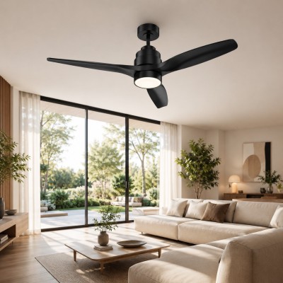 Axelair - LUMIN'AIR - Ventilateur plafonnier d'intérieur réversible et lumineux Ø90 cm - Réf : VPAN090
