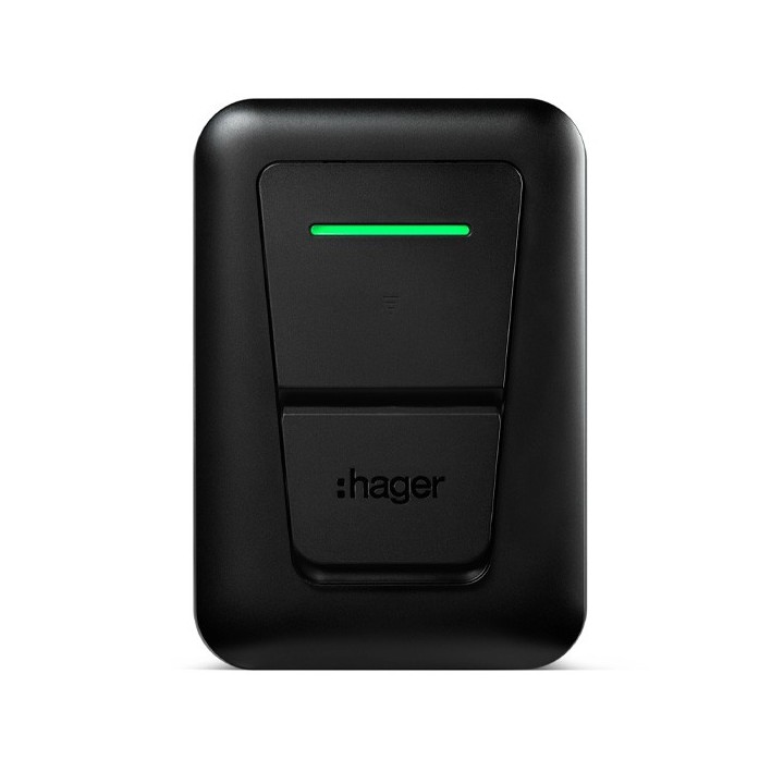 Hager - Borne de charge Hager witty one 11 kW avec prise de charge de type 2 - Noir - Réf : XVR111S