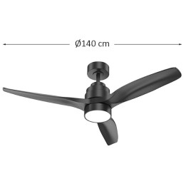 Axelair - LUMIN'AIR - Ventilateur plafonnier d'intérieur réversible et lumineux Ø140 cm - Réf : VPAN140