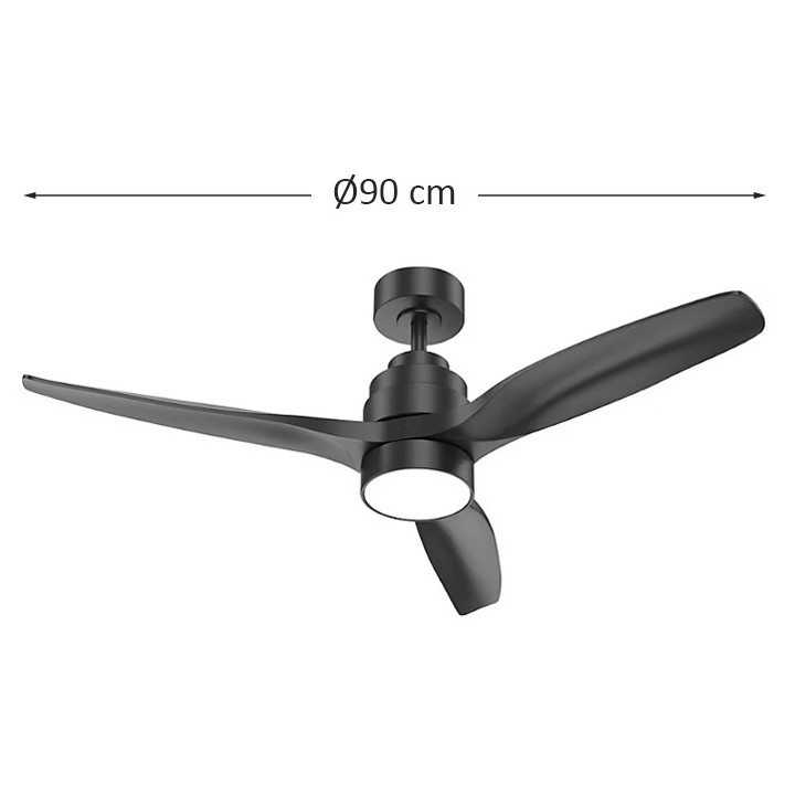 Axelair - LUMIN'AIR - Ventilateur plafonnier d'intérieur réversible et lumineux Ø90 cm - Réf : VPAN090