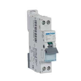 Hager -  Disjoncteur 6A - 1P+N - 4.5-6kA - Courbe C - 1module - Réf : MJT706
