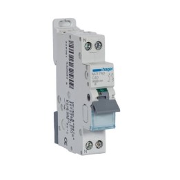 Hager -  Disjoncteur 1P+N 4.5-6kA - Courbe C - 40A - 1 module - A vis - Réf : MJT740