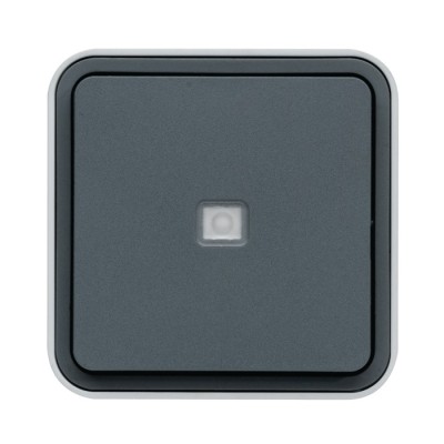 Hager - Va-et-vient lumineux Cubyko saillie gris - Réf : WNC002