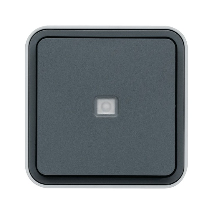 Hager - Va-et-vient lumineux Cubyko saillie gris - Réf : WNC002