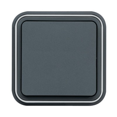 Hager - Interrupteur va et vient Cubyko étanche IP55 gris pose en encastré - Réf : WNE001