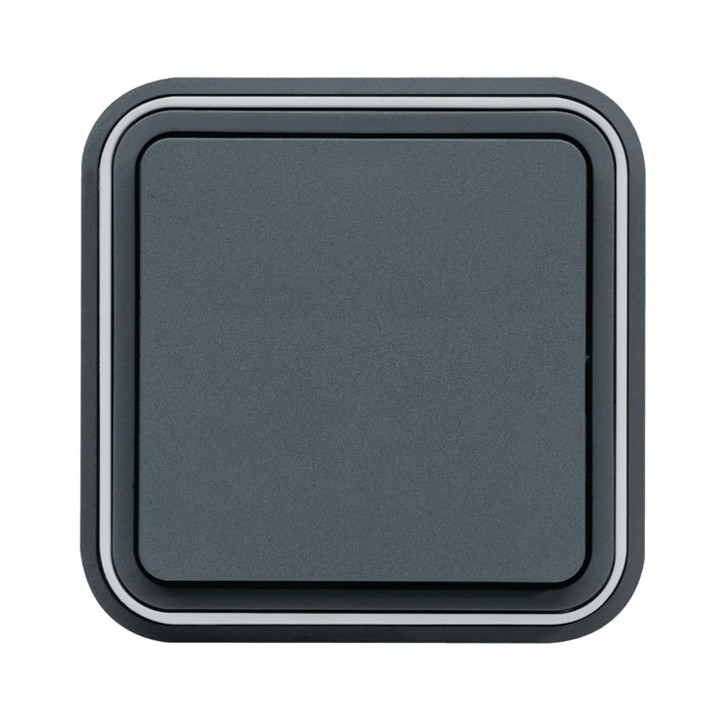 Hager - Interrupteur va et vient Cubyko étanche IP55 gris pose en encastré - Réf : WNE001